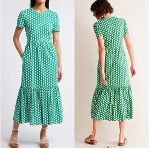BODEN Emma Tiered Jersey Midi Dress US 6R